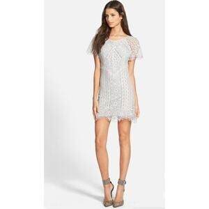 NEW For Love And Lemons Grey Lace Midi Dress Size Large